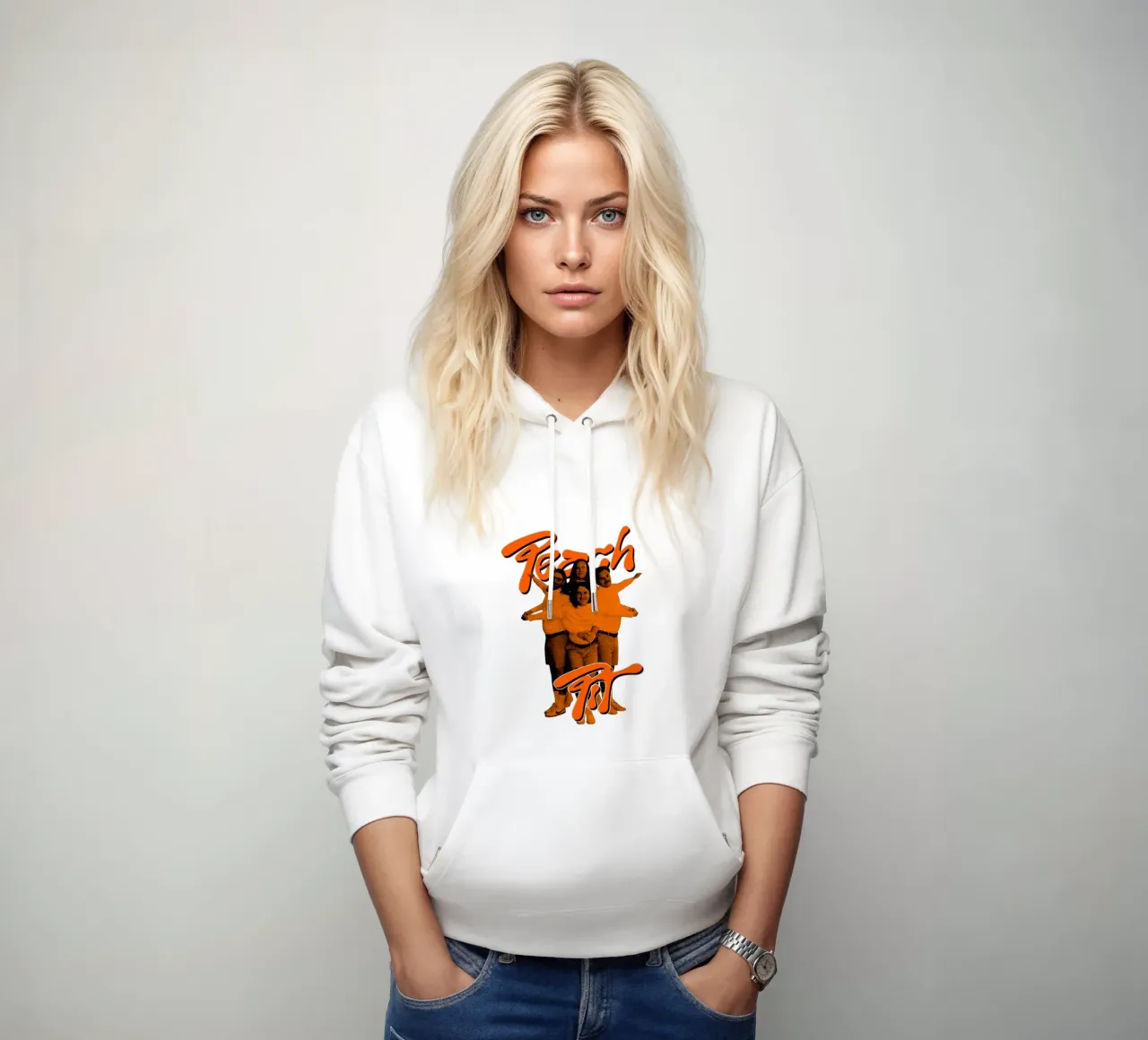 Maglietta classica The Orange Indie Pop felpa con cappuccio da mannys_artt