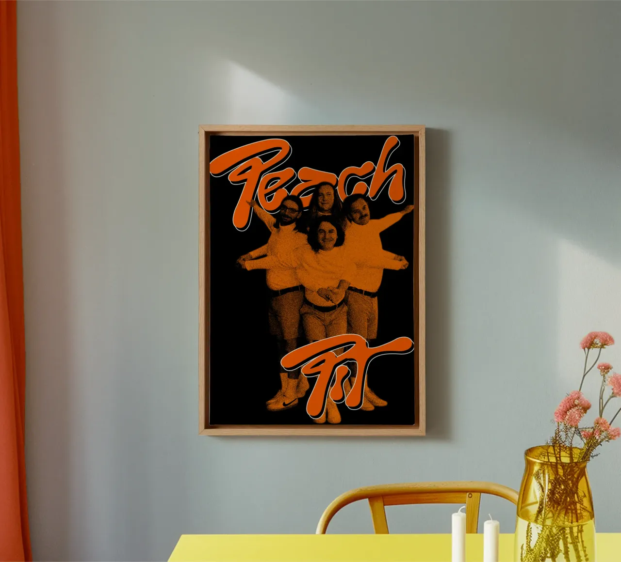 The Orange Indie Pop Classic T-Shirt canvas with Floater frame by mannys_artt