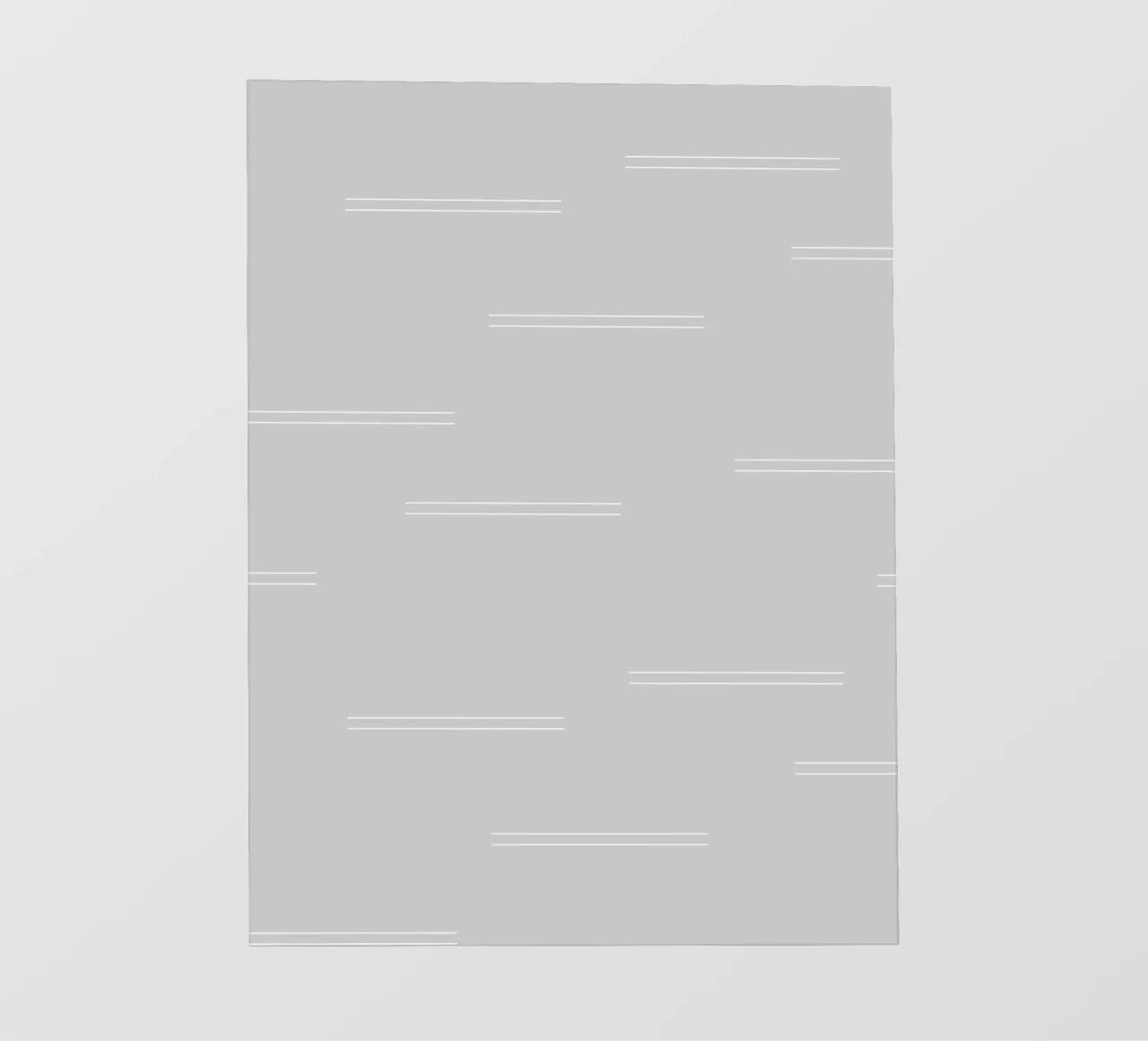 Mudcloth astratto minimale Linee doppie | Bianco su grigio chiaro telo in pvc da Beauty in Simplicity