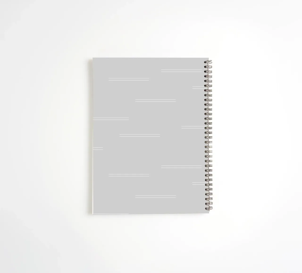 Minimal Abstract Mudcloth Double Lines | White on Light Grey spiral notebook by Beauty in Simplicity
