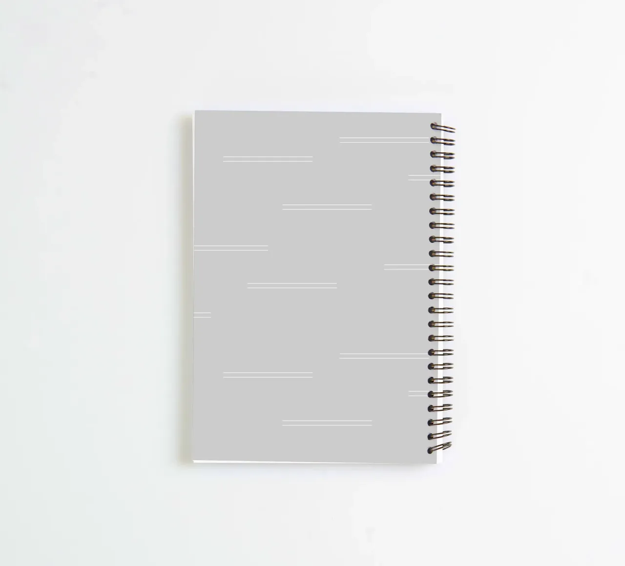 Minimal Abstract Mudcloth Double Lines | White on Light Grey spiral notebook by Beauty in Simplicity