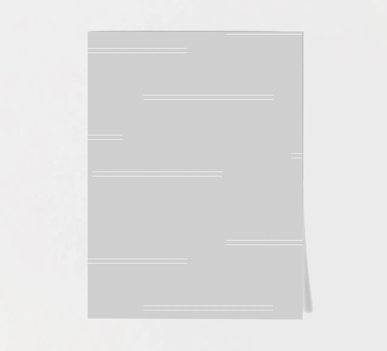 Minimal Abstract Mudcloth Double Lines | Weiß auf Hellgrau Stickerbogen von Beauty in Simplicity