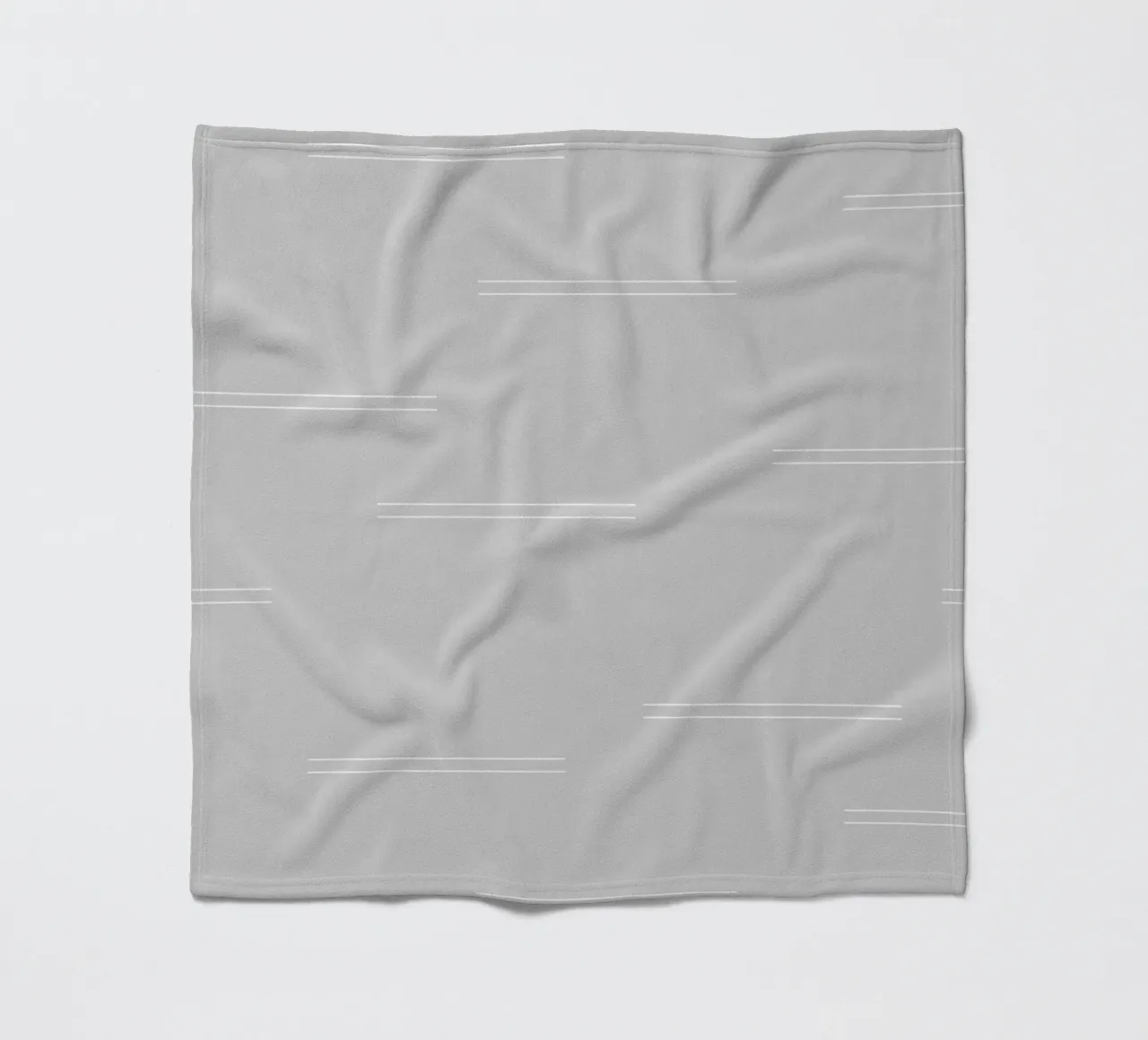 Minimal Abstract Mudcloth Double Lines | Weiß auf Hellgrau Fleecedecke von Beauty in Simplicity