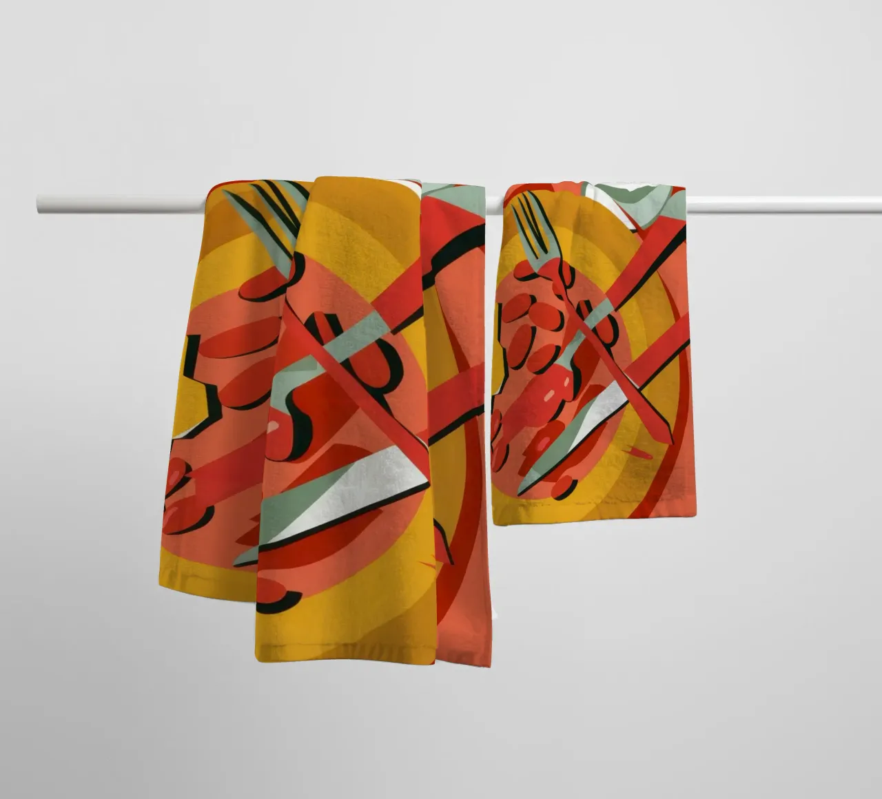 Skewers and Chopsticks towel by Snow Mist