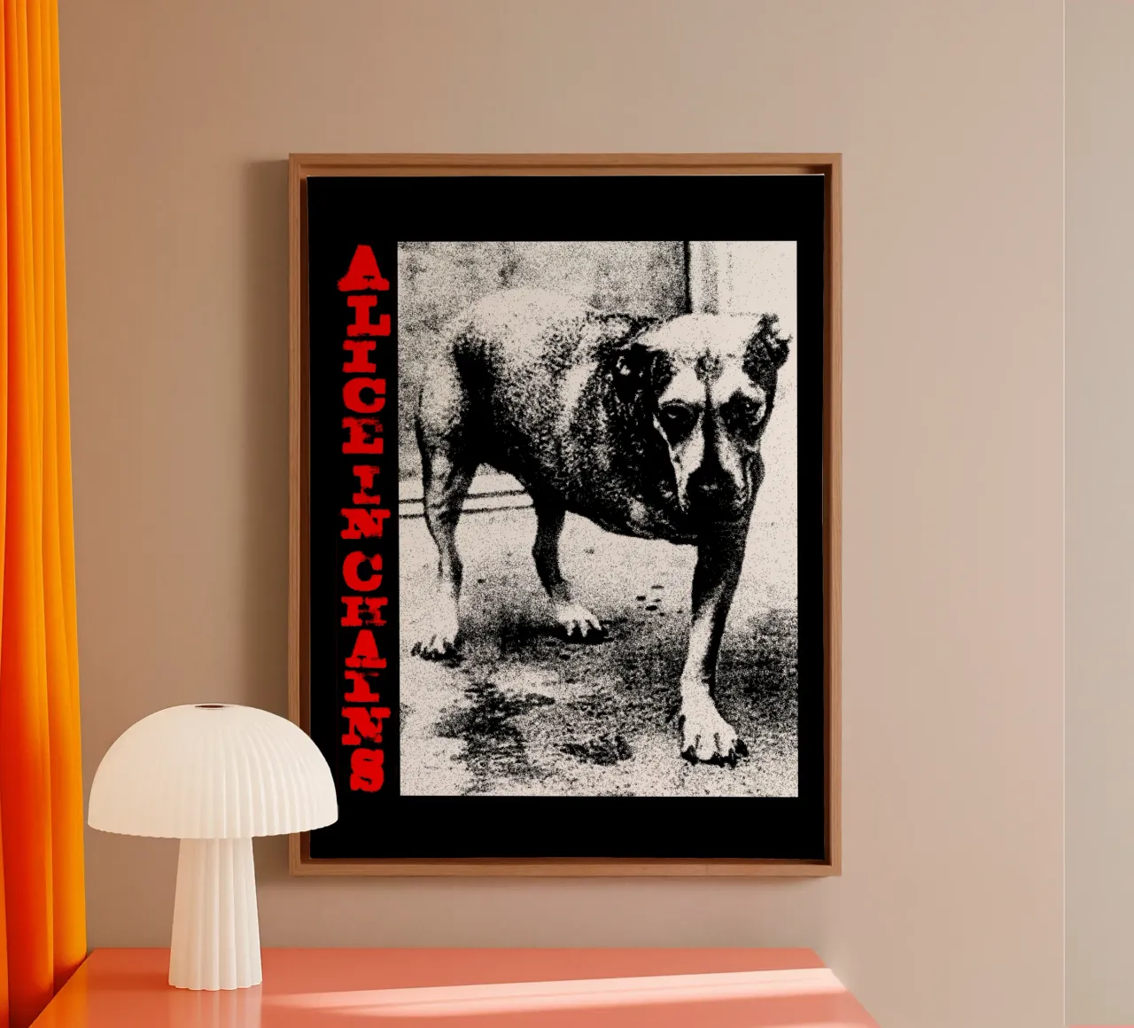 Stunning Dog - Alice In Chain canvas met Baklijst van https://www.juniqe.com/uk/shop/Henndraws