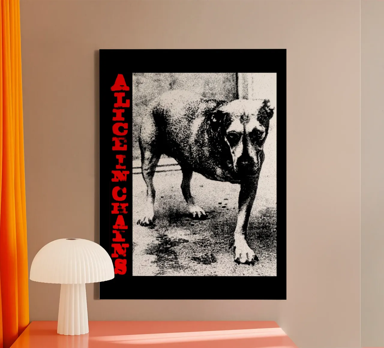 Stunning Dog - Alice In Chain canvas met Baklijst van https://www.juniqe.com/uk/shop/Henndraws