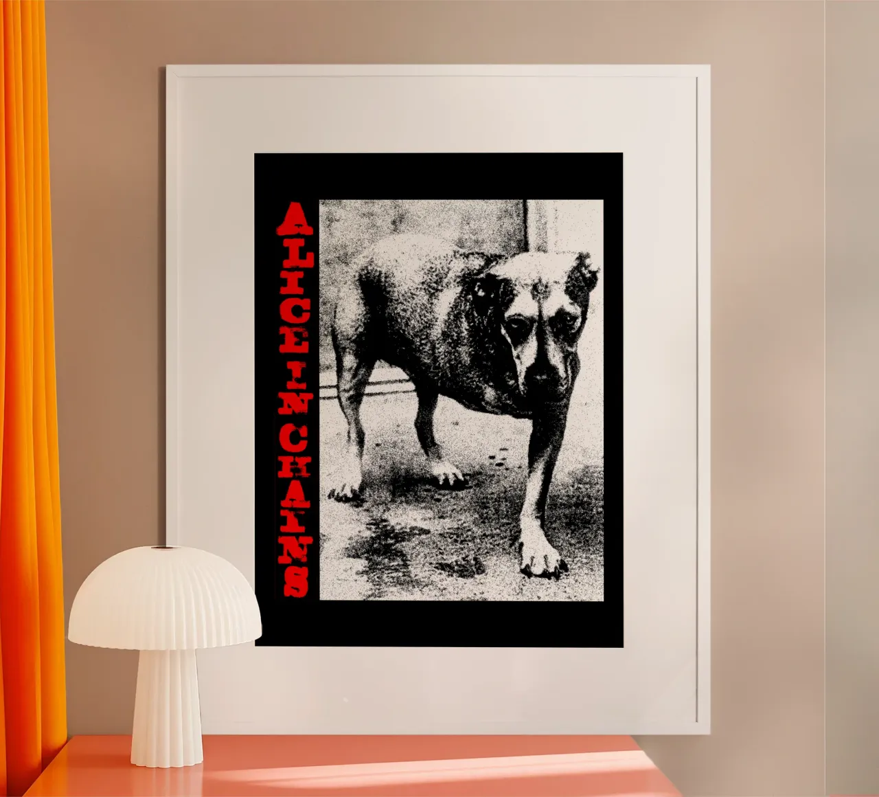 Cane da sballo - Alice in Catena poster con telaio in plastica da https://www.juniqe.com/uk/shop/Henndraws