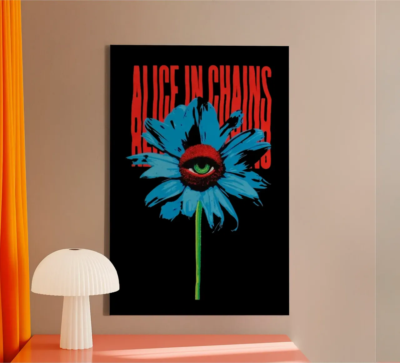 Sun Flower Alice In Chain canvas with Floater frame by https://www.juniqe.com/uk/shop/Henndraws