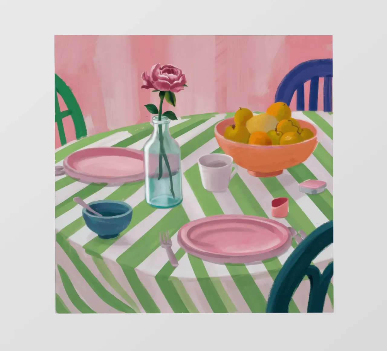 Rosa da tavolo a zig zag pellicola backlit da Snow Mist