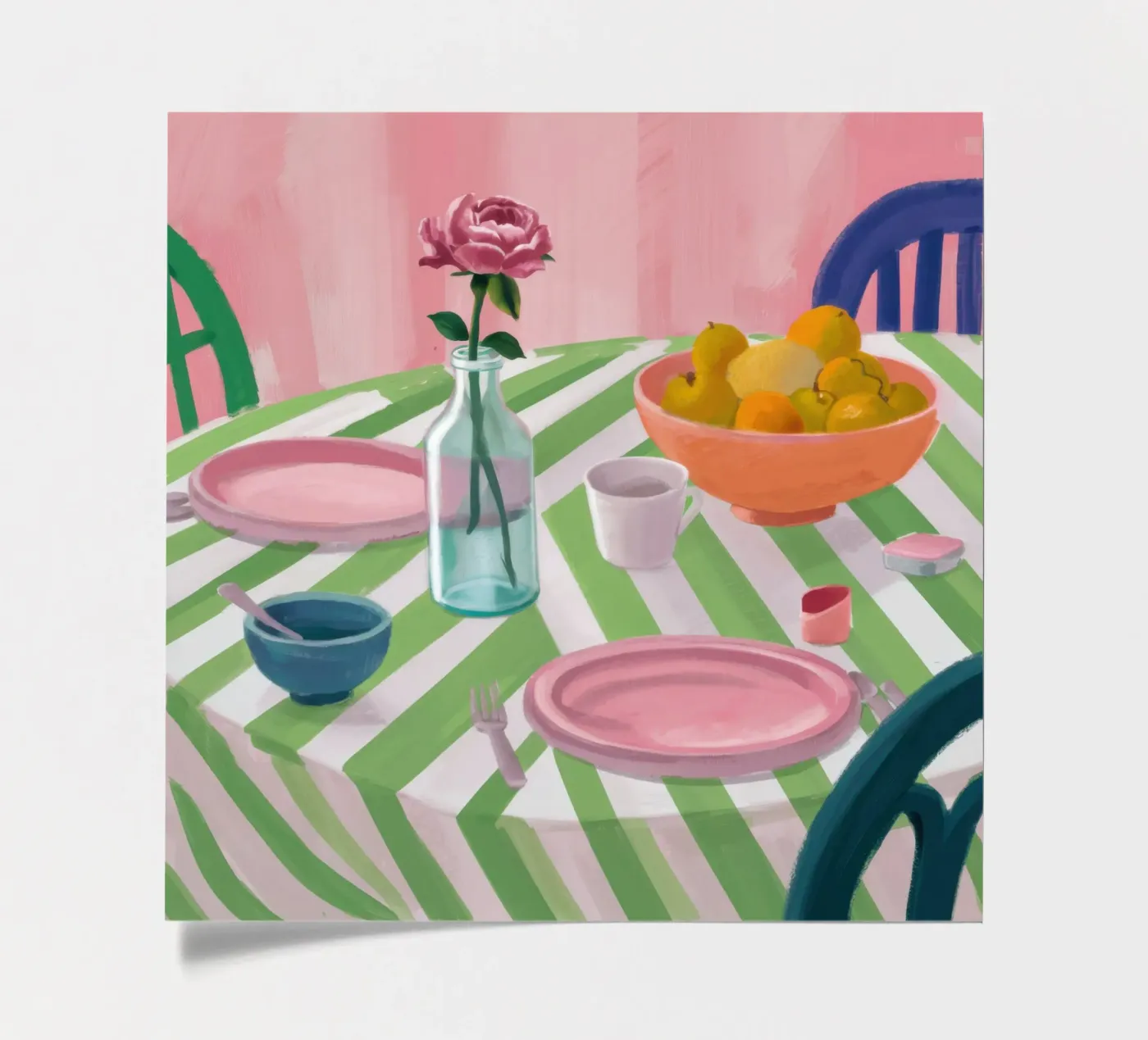 Zigzag Table Rose sticker sheet by Snow Mist