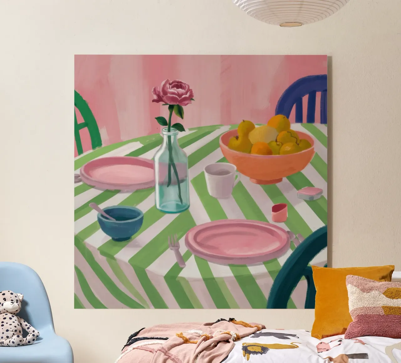 Zigzag Table Rose plexiglass da Snow Mist