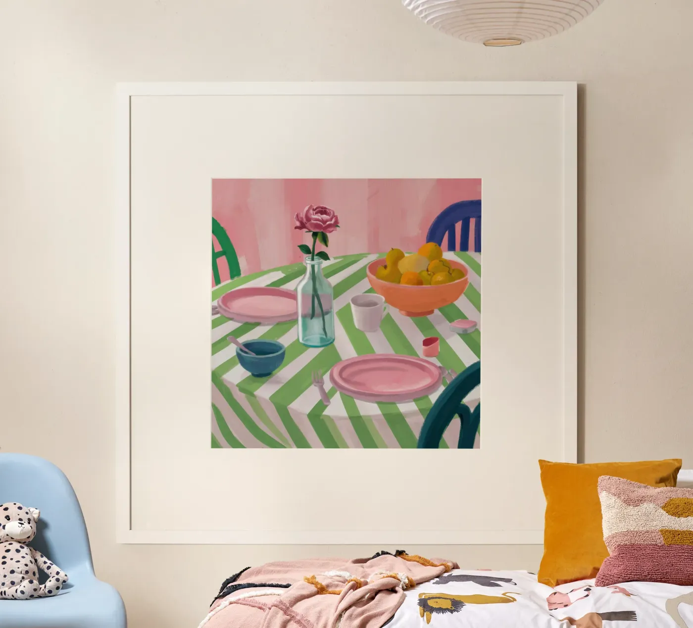 Zigzag Table Rose poster da Snow Mist