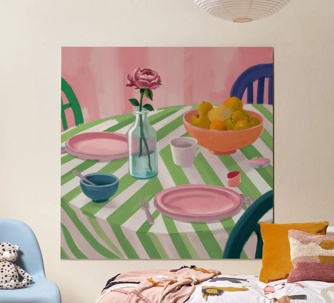 Zigzag Table Rose poster da Snow Mist