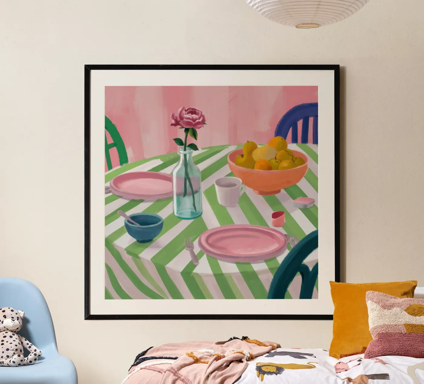 Zigzag Table Rose poster da Snow Mist