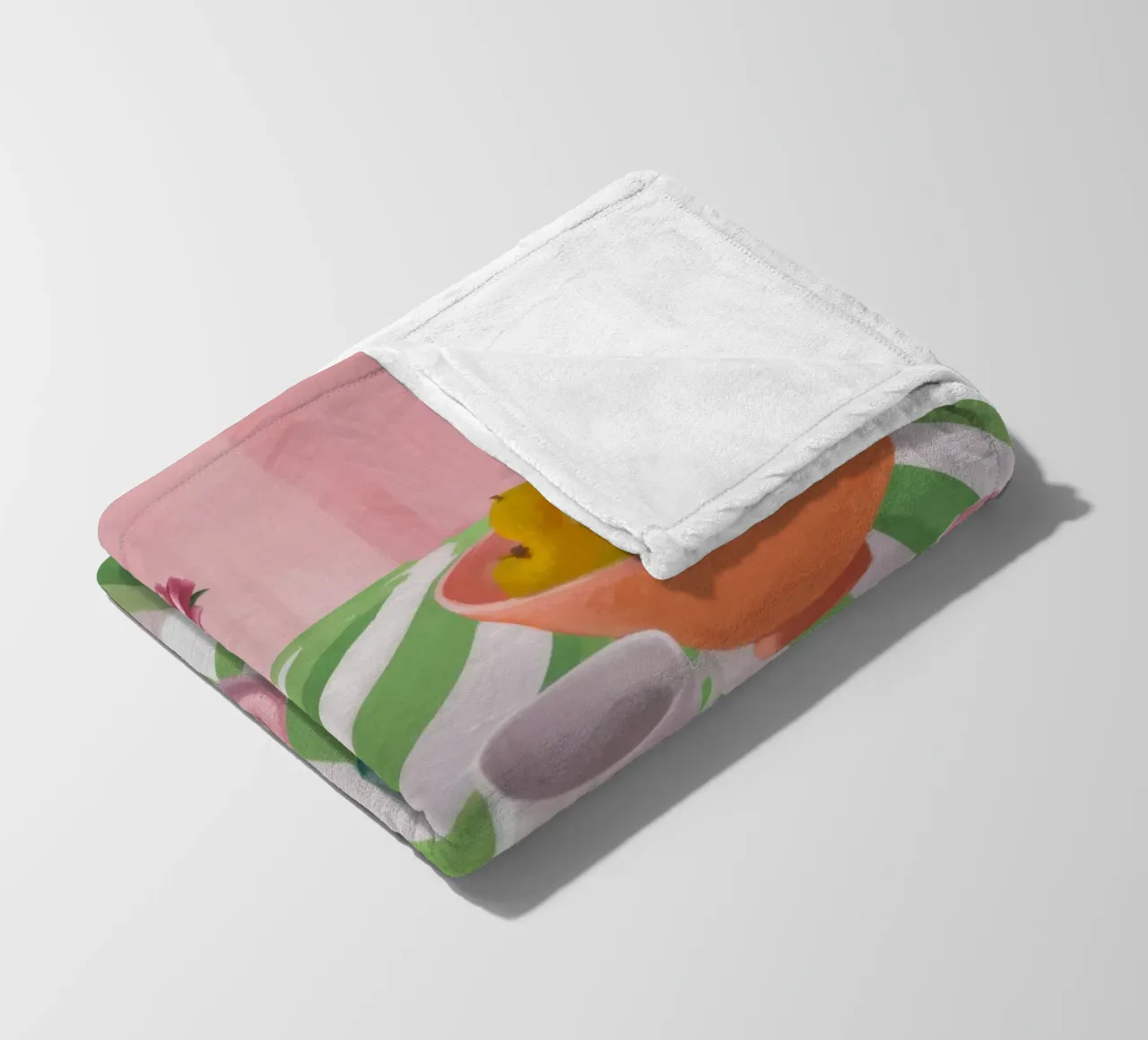 Zigzag Table Rose Fleecedecke von Snow Mist