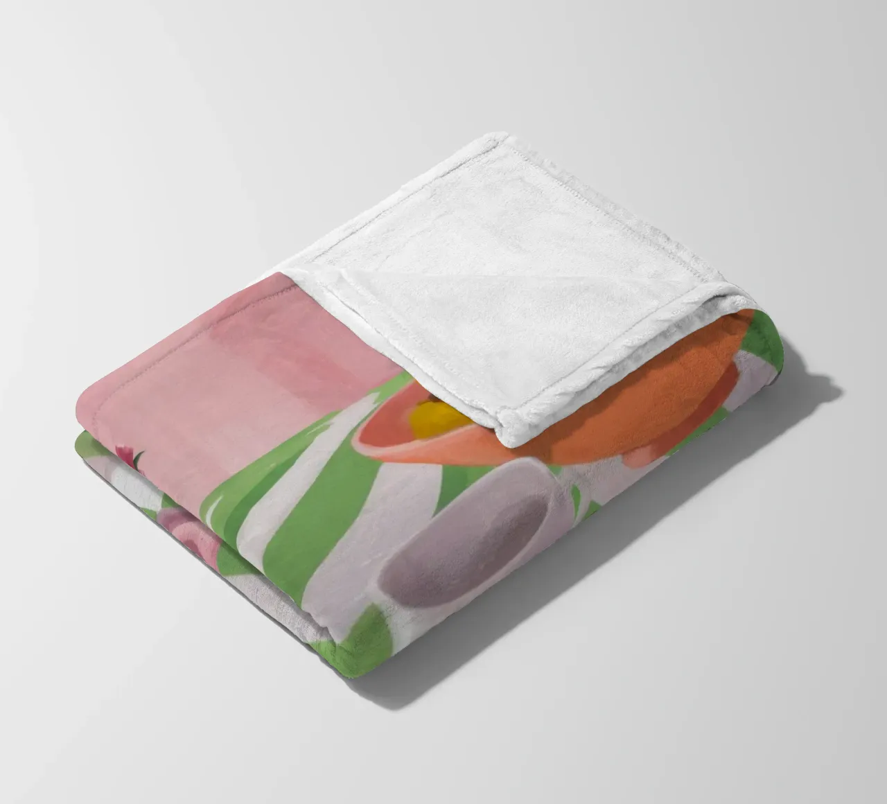 Zigzag Table Rose Fleecedecke von Snow Mist