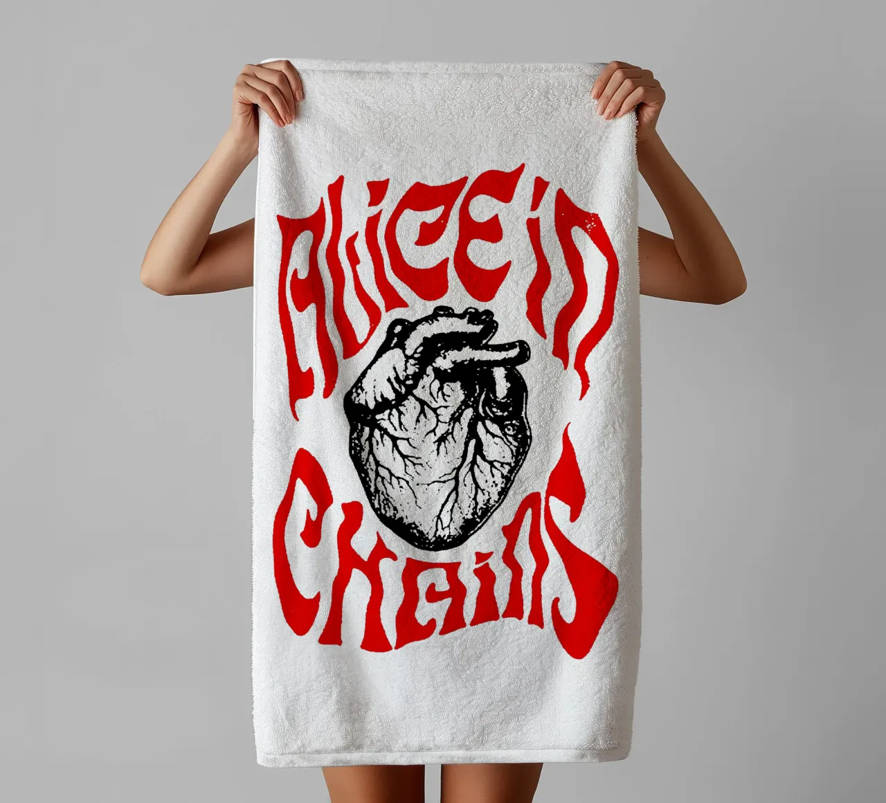 Heart Style Alice In Chain towel by https://www.juniqe.com/uk/shop/Henndraws