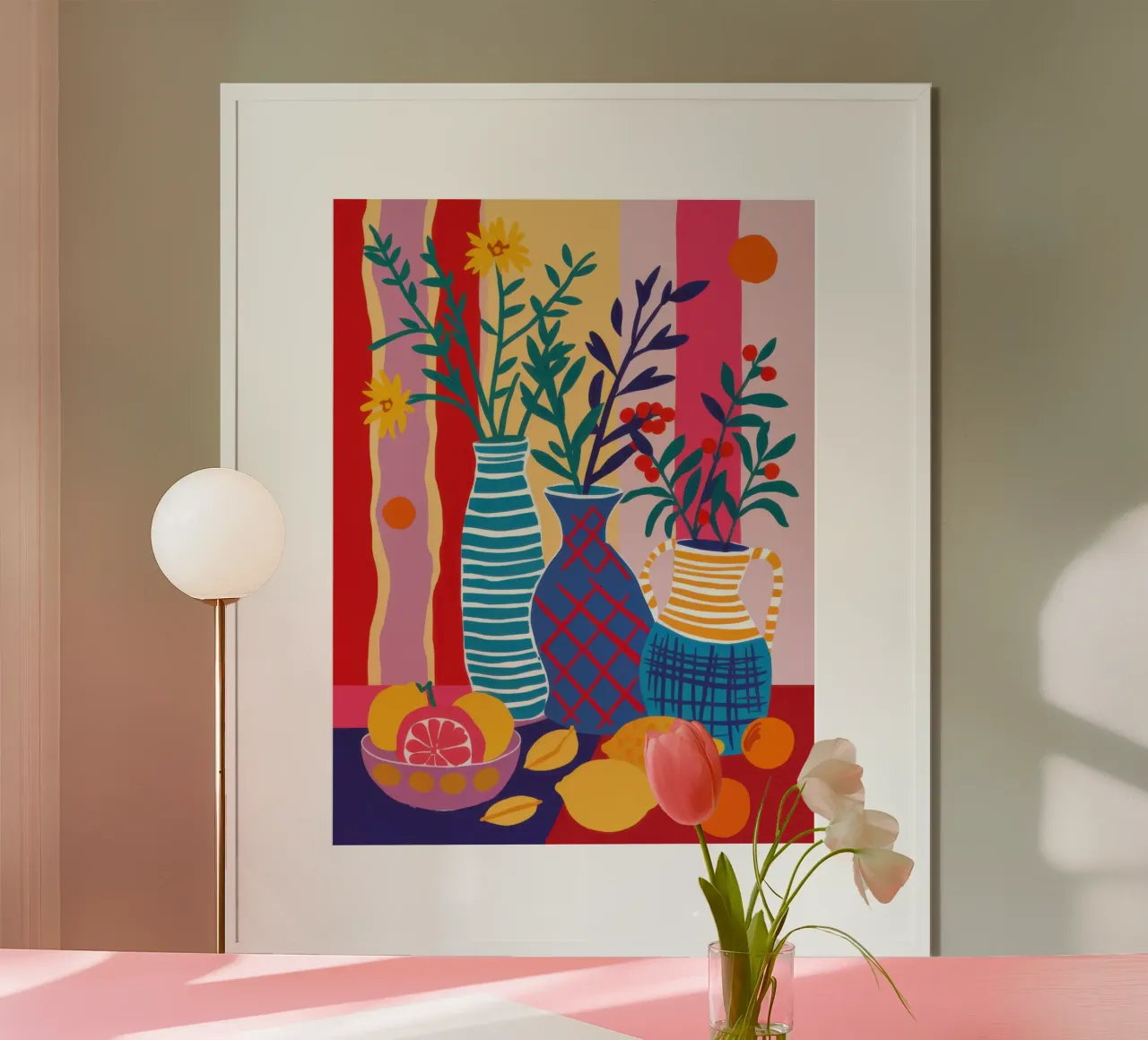 Raccolta cromatica Immobile poster con telaio in plastica da Bara Suara