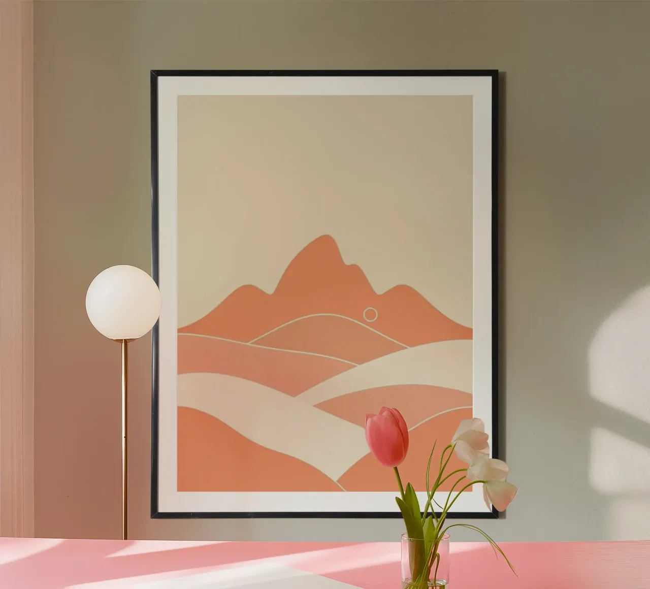 Cime che sussurrano e alba delicata poster da Artistic-shop
