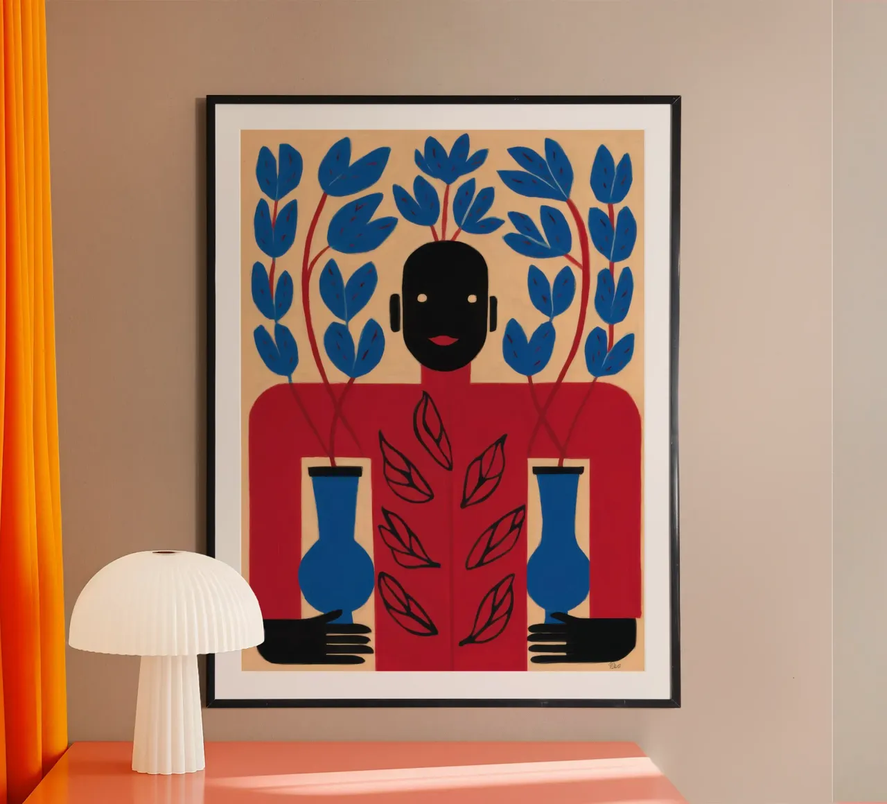 Portatore di vaso ceruleo poster da Bara Suara