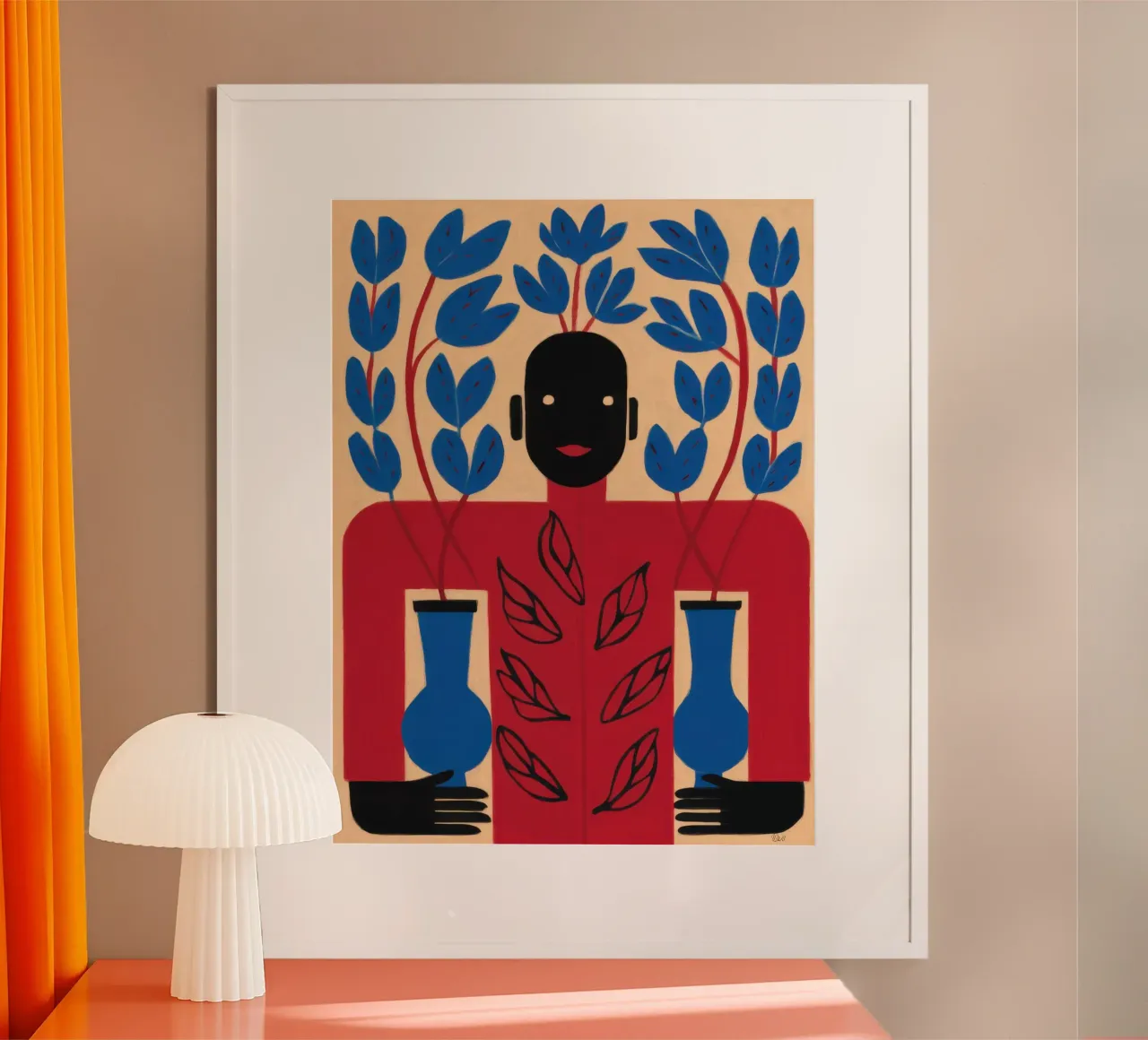 Portatore di vaso ceruleo poster da Bara Suara