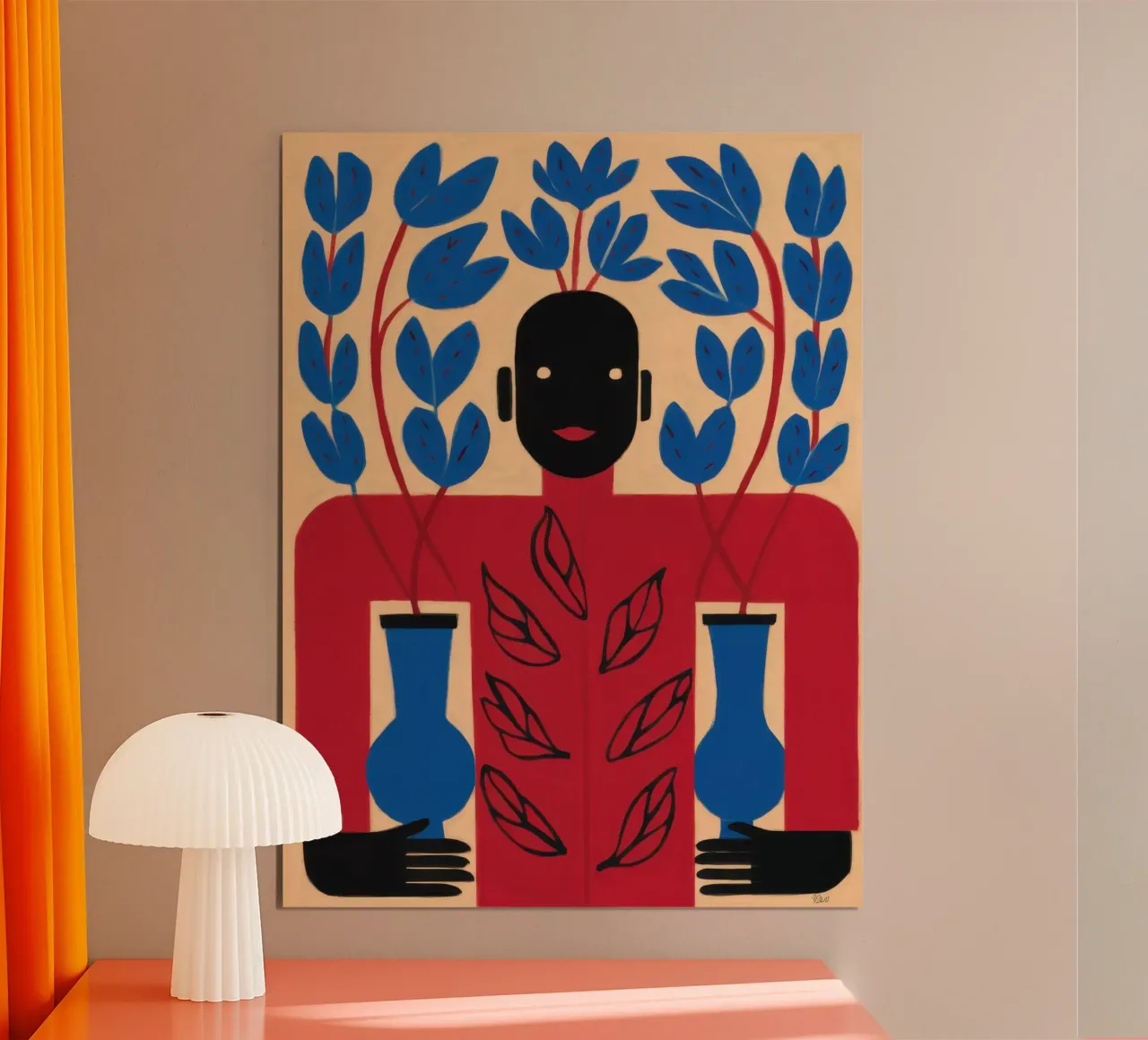 Portatore di vaso ceruleo poster da Bara Suara