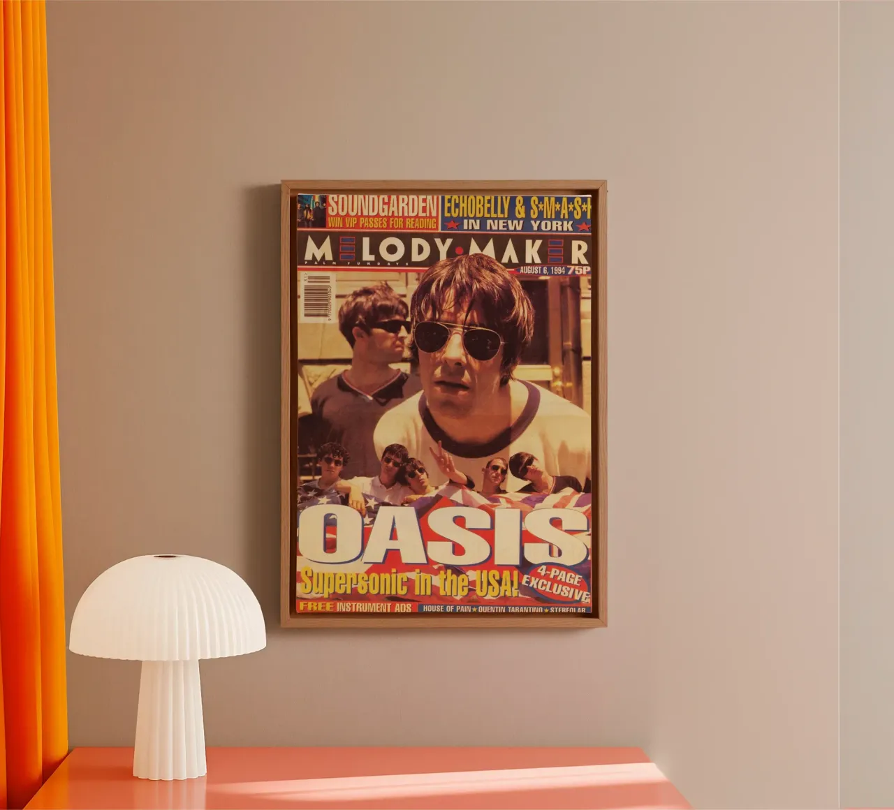 Zeitschrift Oasis Leinwand mit Schattenfugenrahmen von Lembayung art