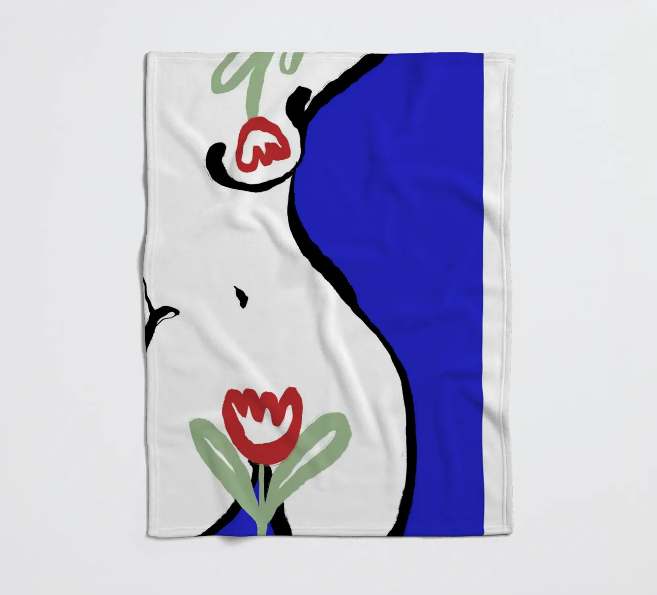 Act With Tulips coperta in pile da treechild