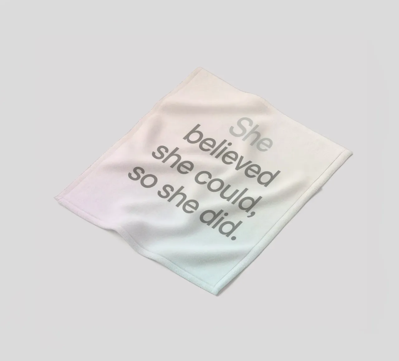 Sie glaubte, sie könnte es, also tat sie es: Gradient Background Fleecedecke von DesignDoodle