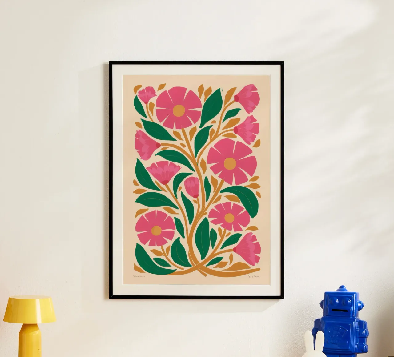 Abbraccio di petali vibranti poster da Astra Mist