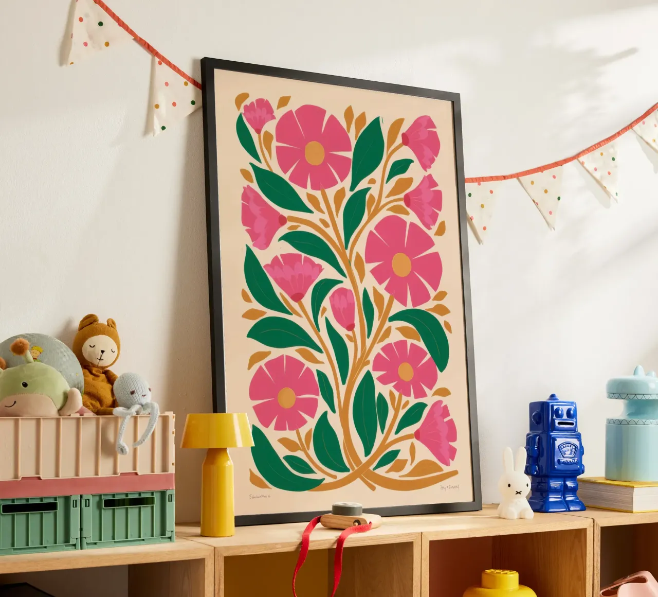 Abbraccio di petali vibranti poster da Astra Mist