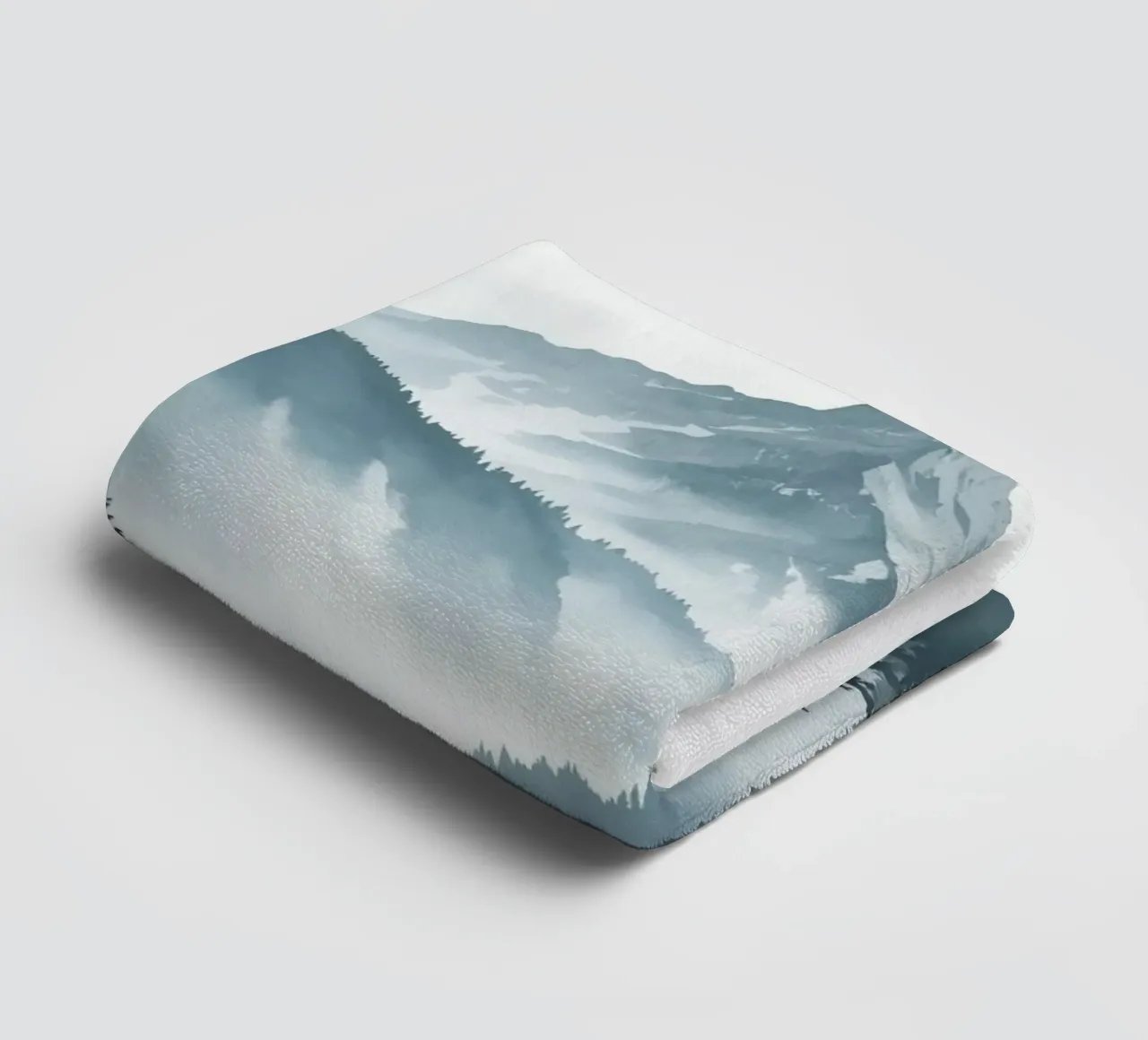 Mountain Range Behind Misty Forest towel by DesignDoodle