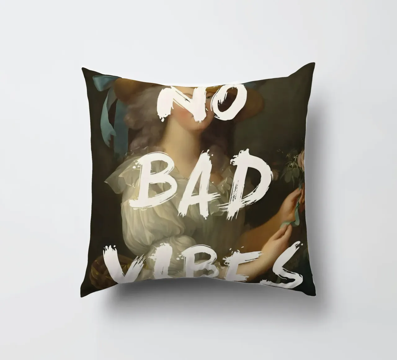 'No Bad Vibes' cuscino da Type & Tape