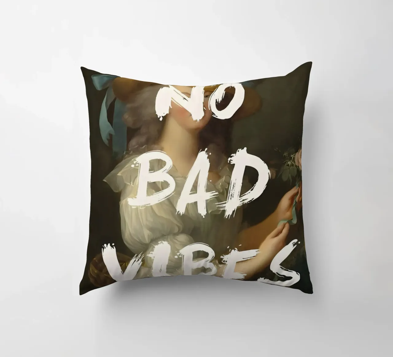 'No Bad Vibes' cuscino da Type & Tape