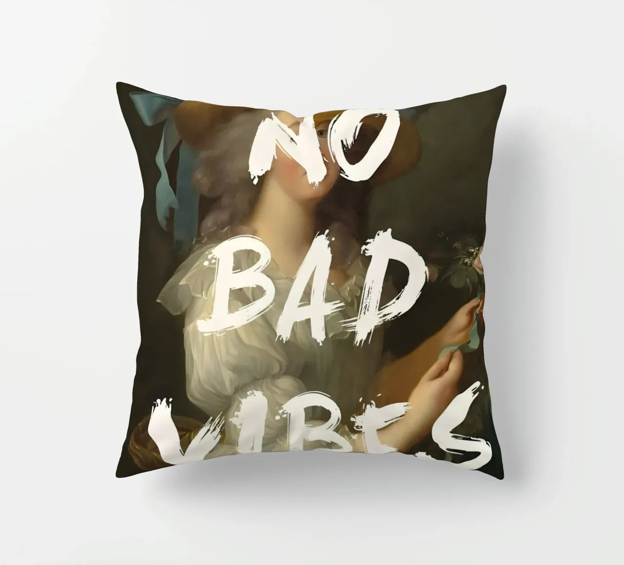 'No Bad Vibes' cuscino da Type & Tape