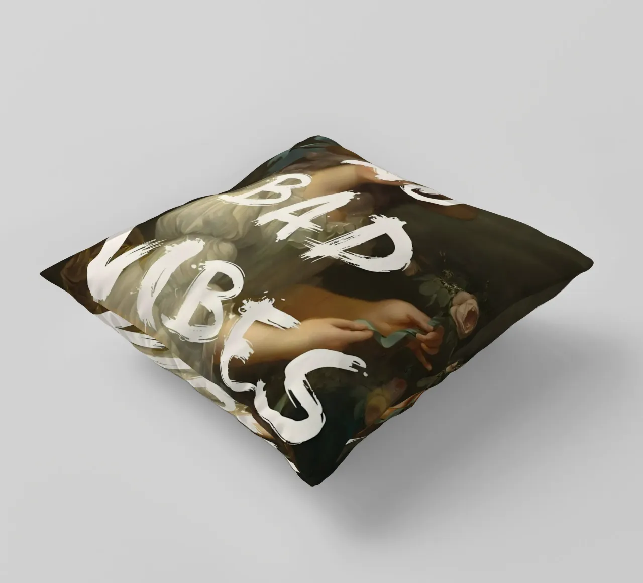'No Bad Vibes' cuscino da Type & Tape