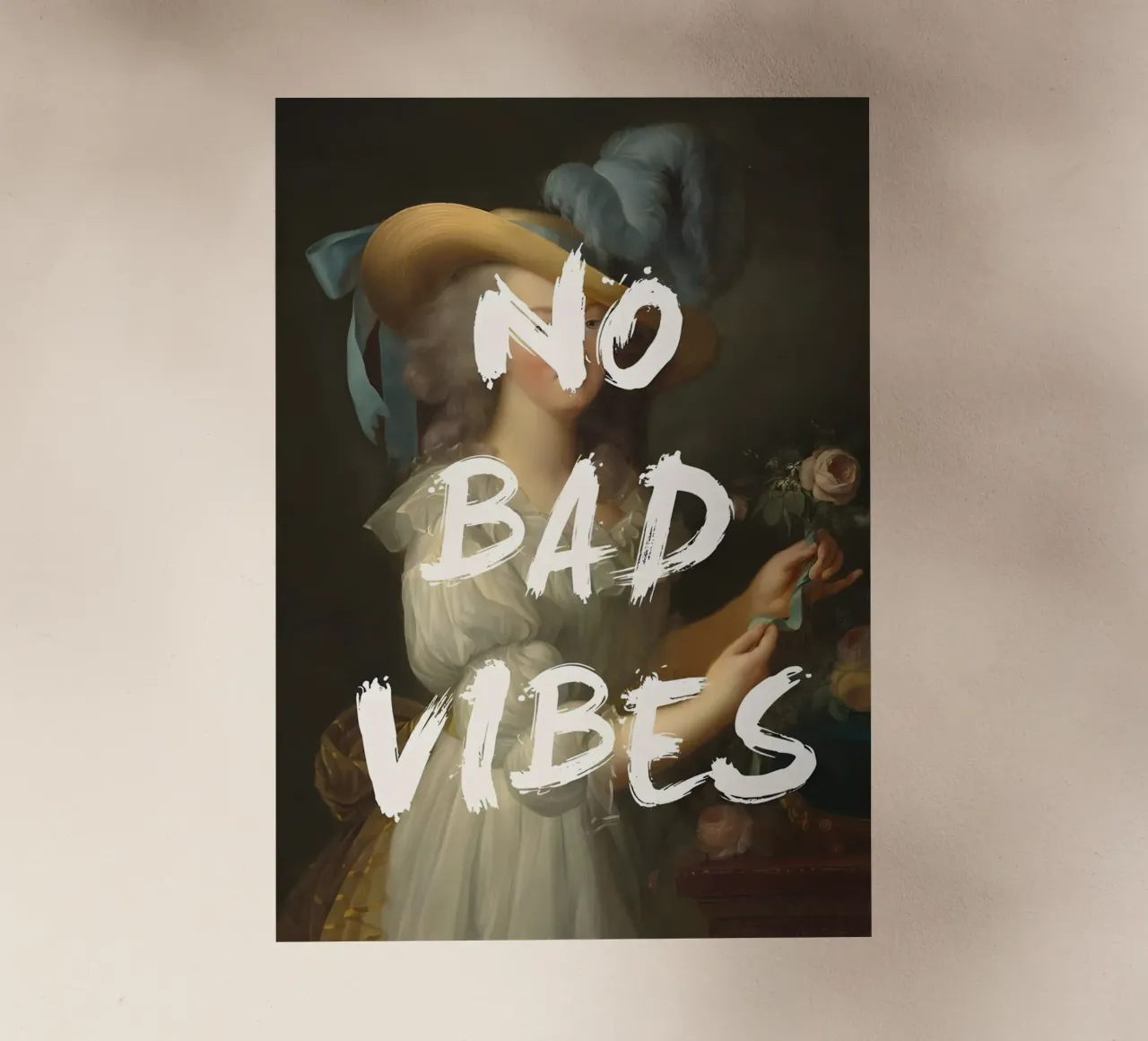 'No Bad Vibes' pellicola backlit da Type & Tape