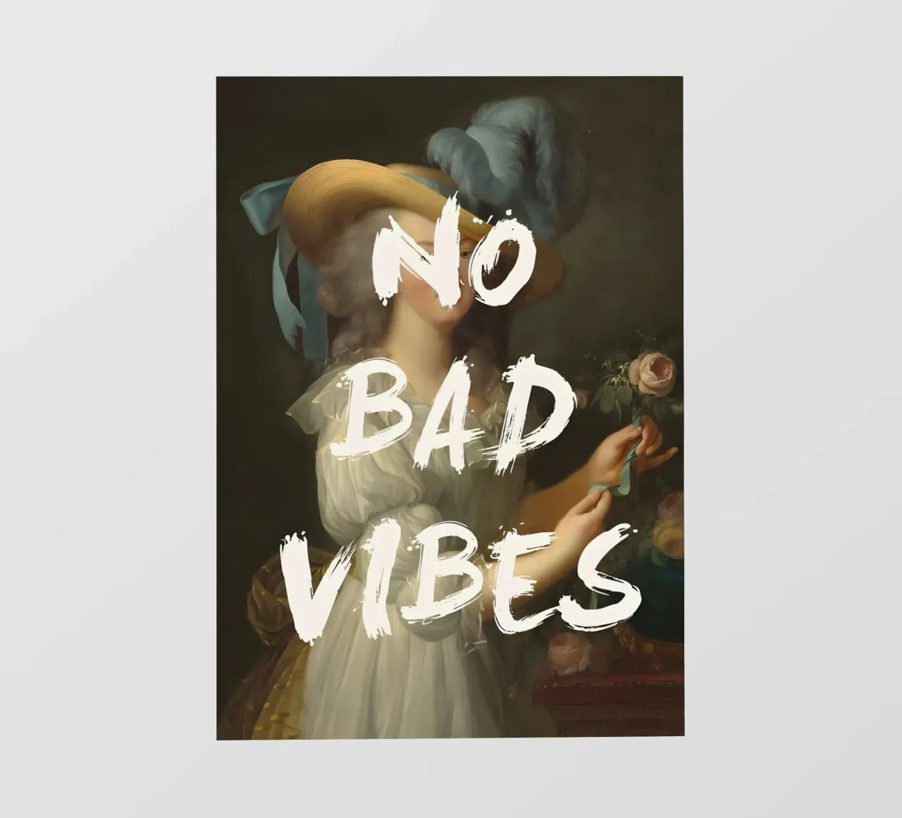 'No Bad Vibes' pellicola backlit da Type & Tape