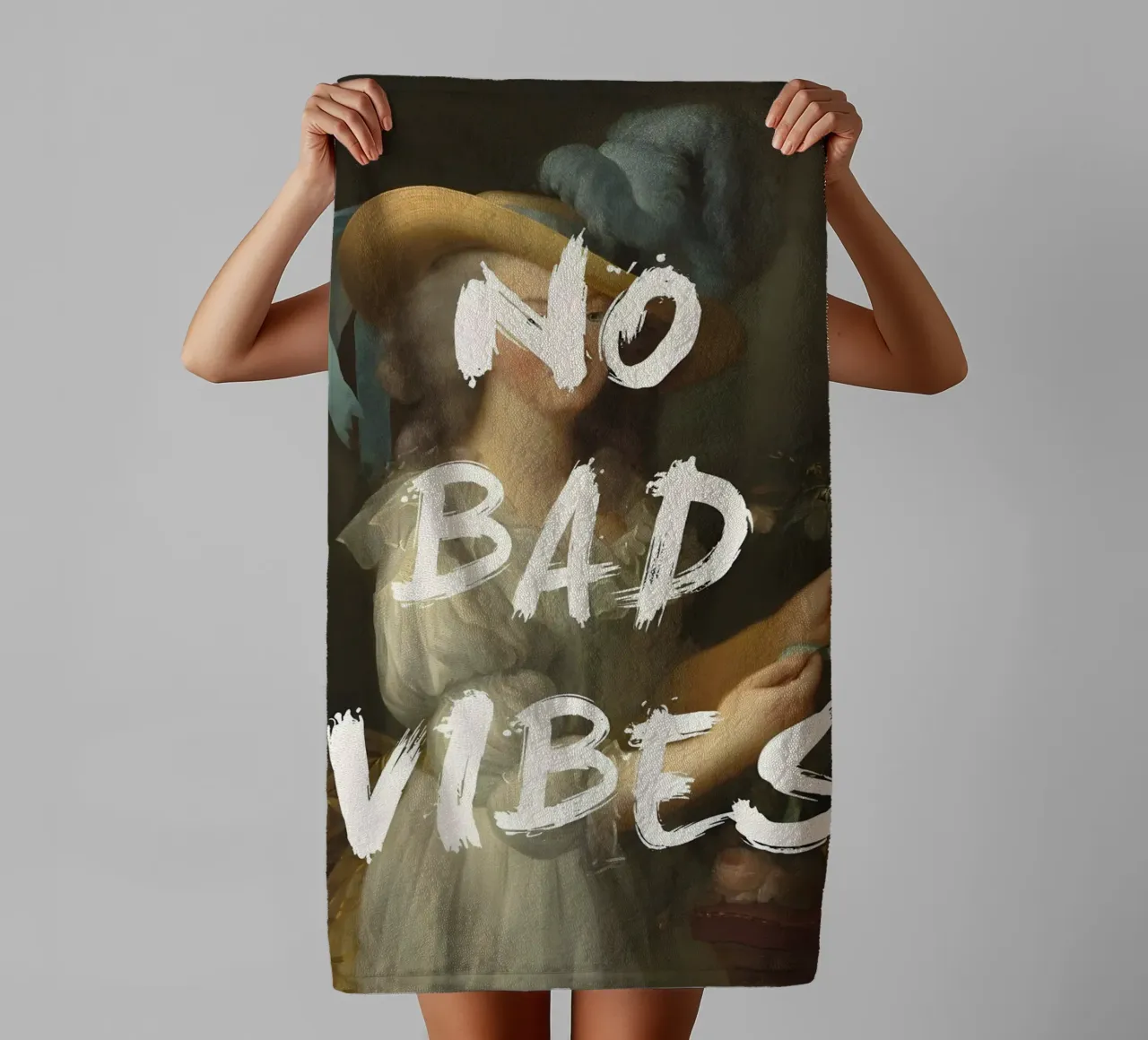 'No Bad Vibes' asciugamano da bagno da Type & Tape