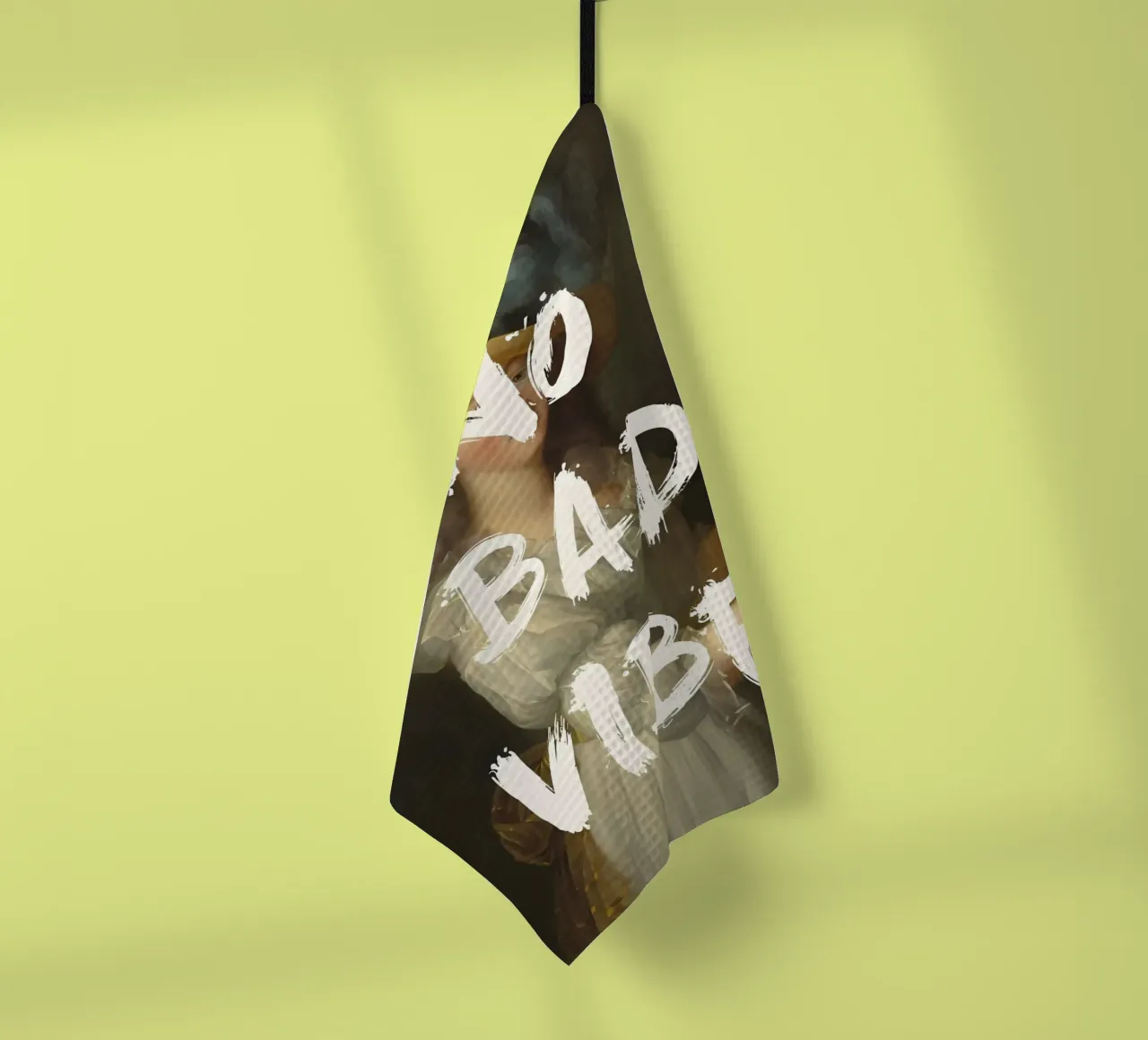 'No Bad Vibes' canovaccio da cucina da Type & Tape