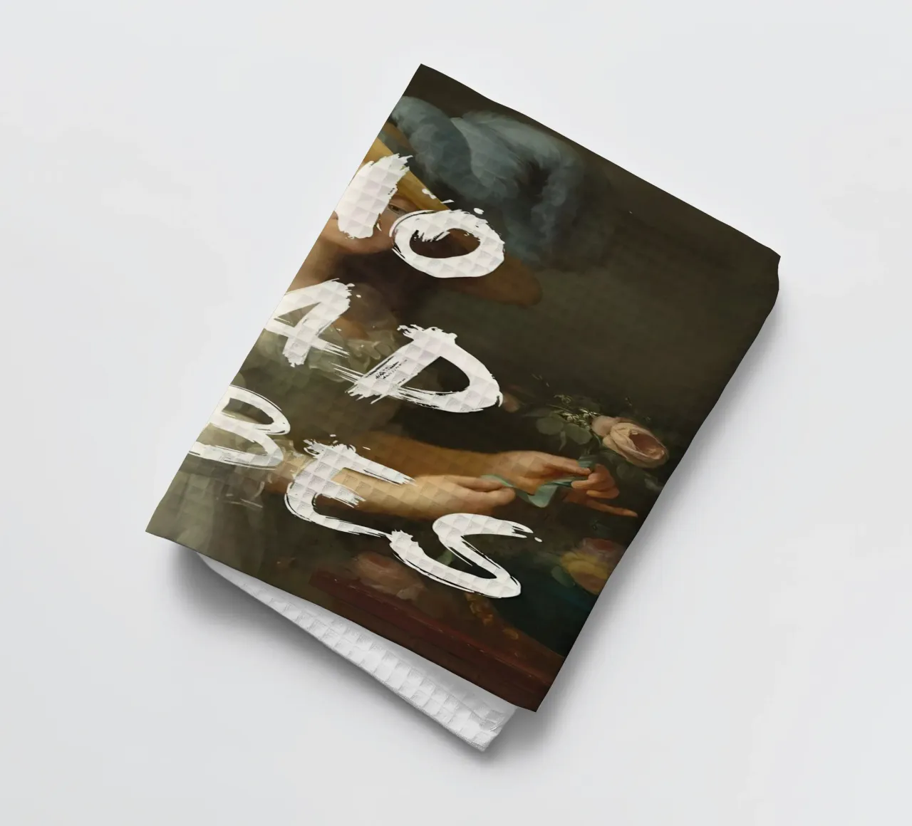 'No Bad Vibes' canovaccio da cucina da Type & Tape