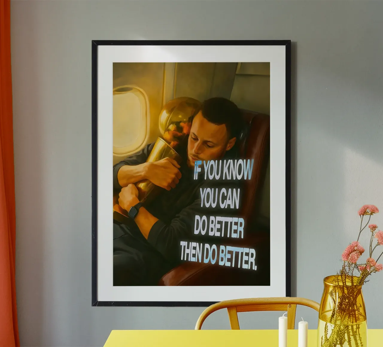 you know you can do better poster con telaio in alluminio da Type & Tape