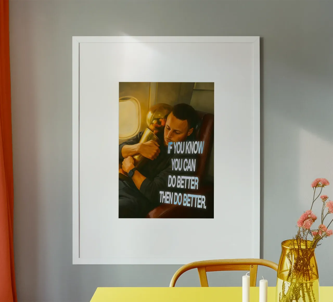 you know you can do better poster con telaio in alluminio da Type & Tape