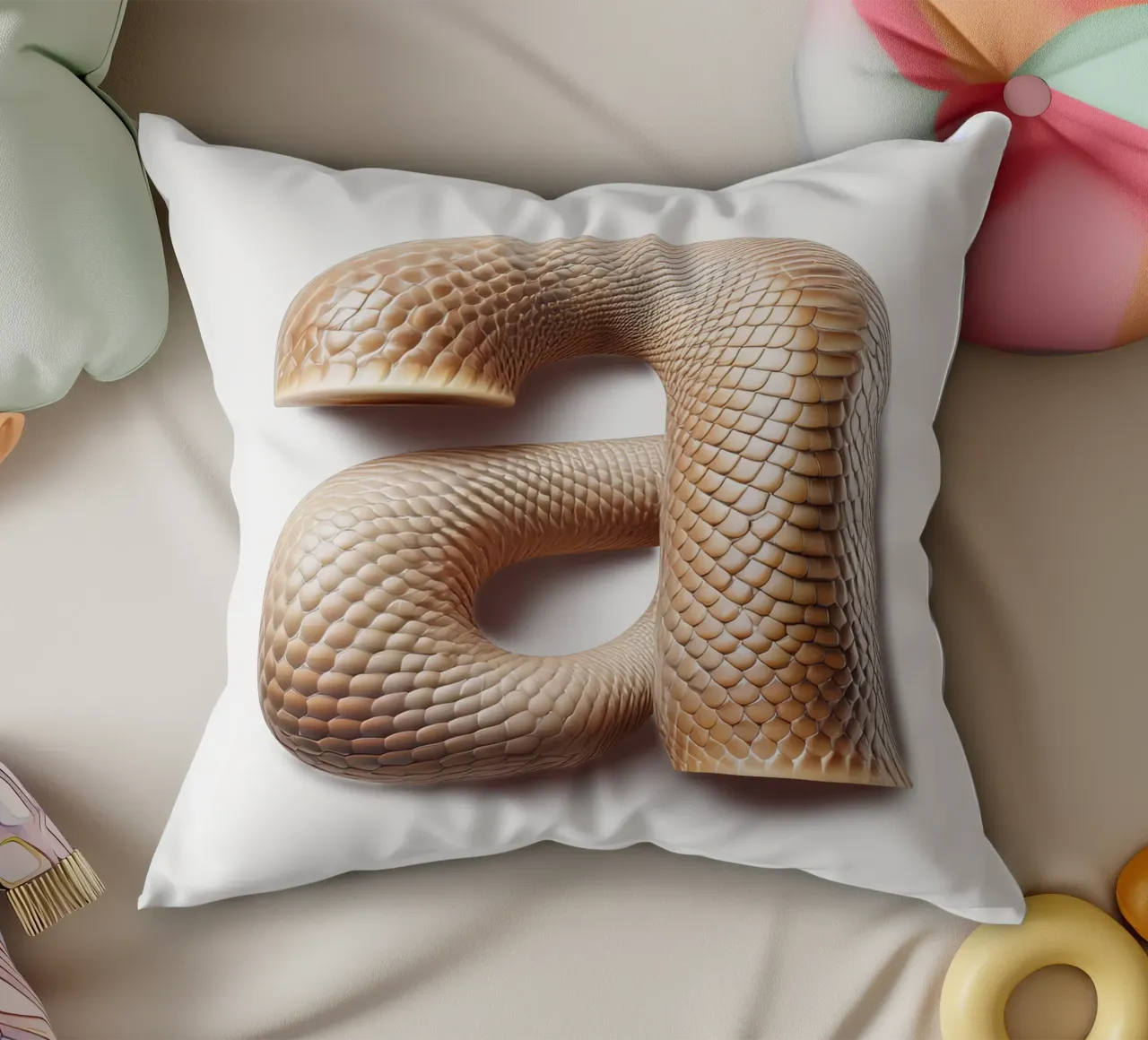 a – armadillo decorative cushion by The True Type
