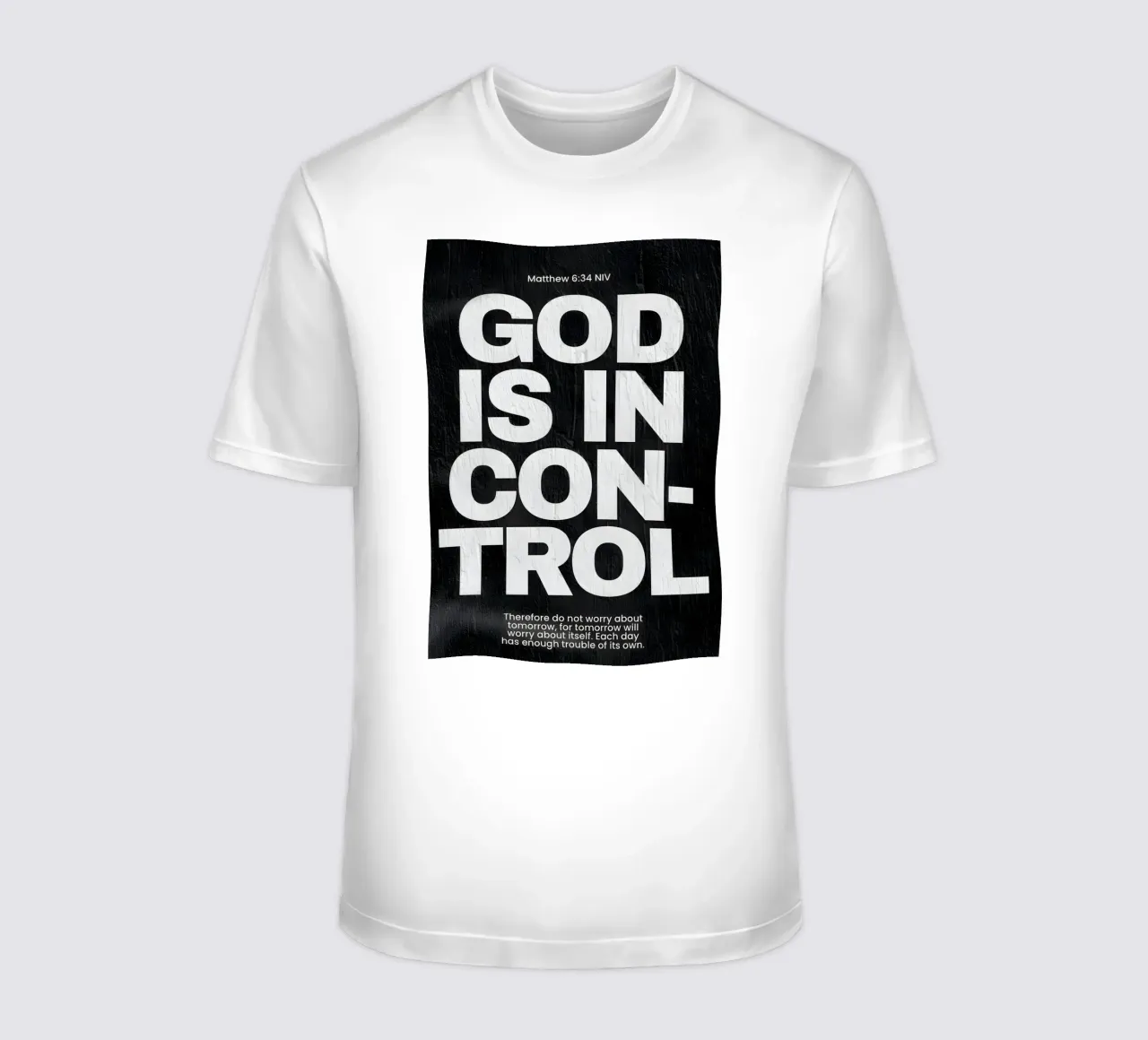 'God is in control t-shirt da Type & Tape