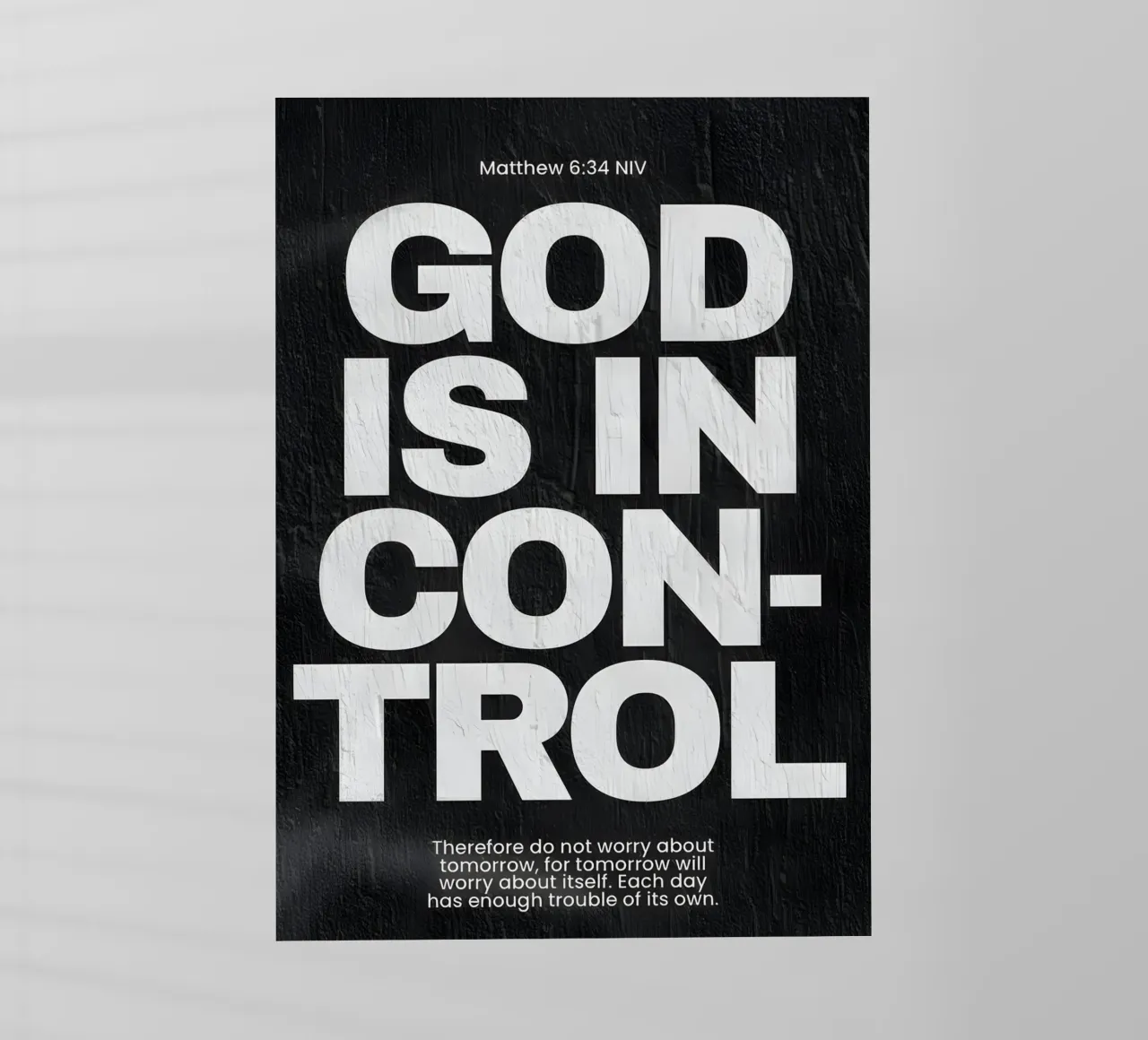 'God is in control pellicola backlit da Type & Tape