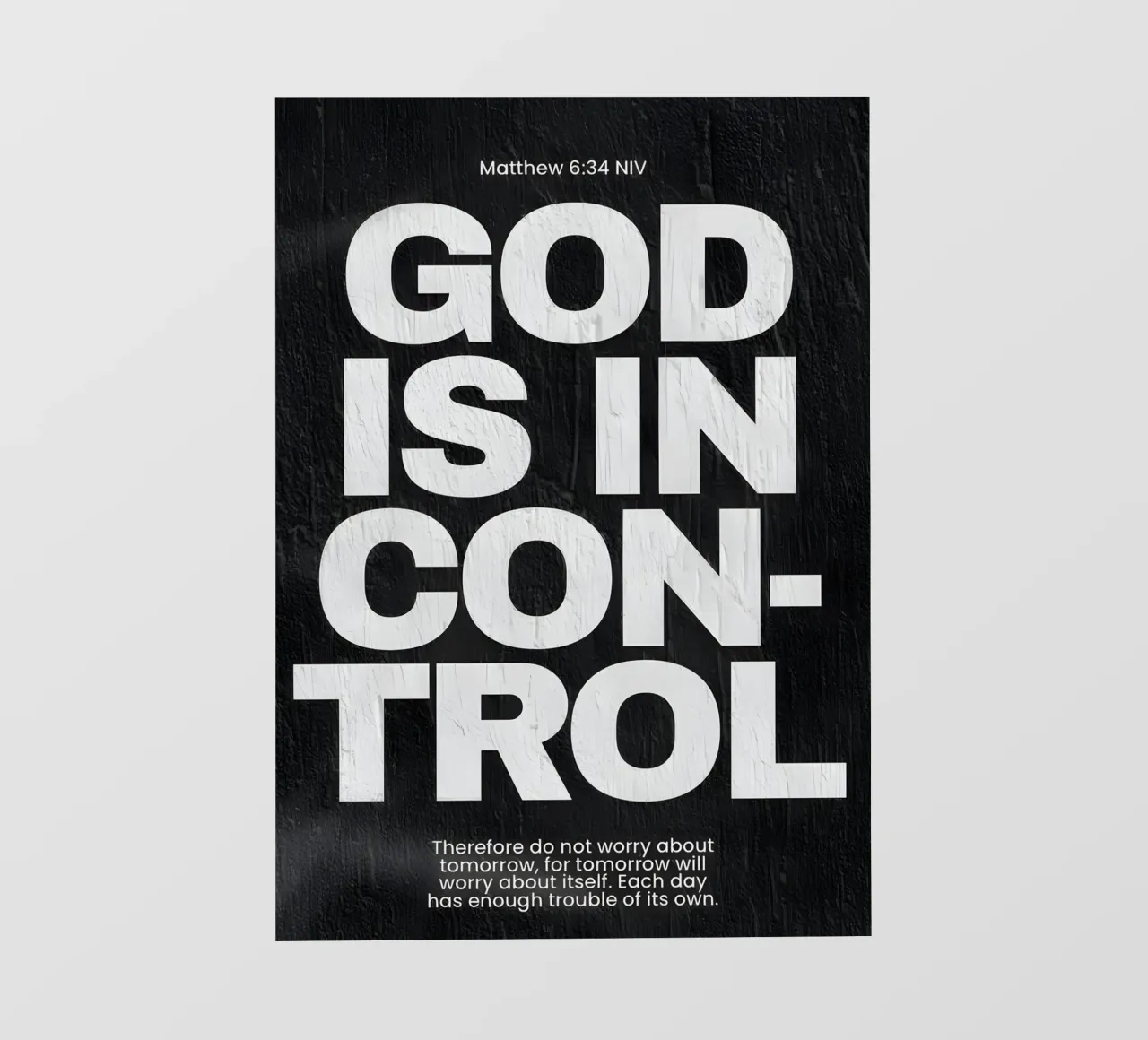 'God is in control pellicola backlit da Type & Tape