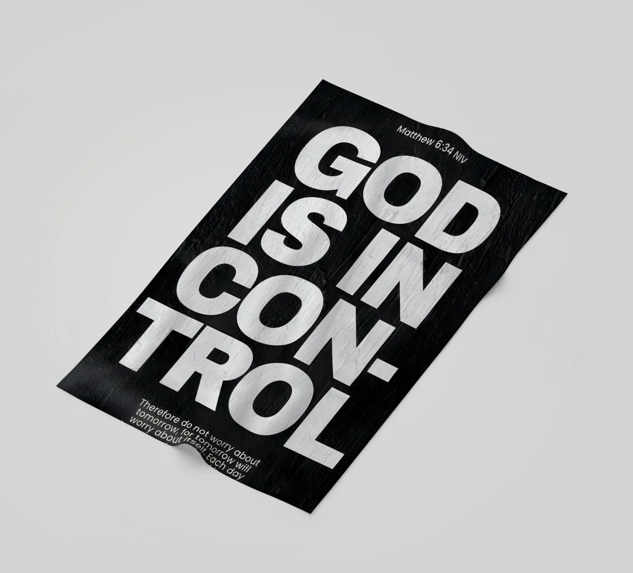 'God is in control telo mare da Type & Tape