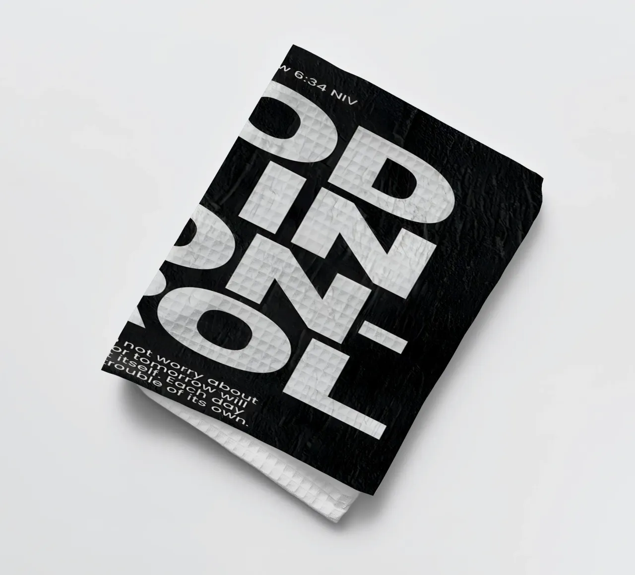 'God is in control canovaccio da cucina da Type & Tape