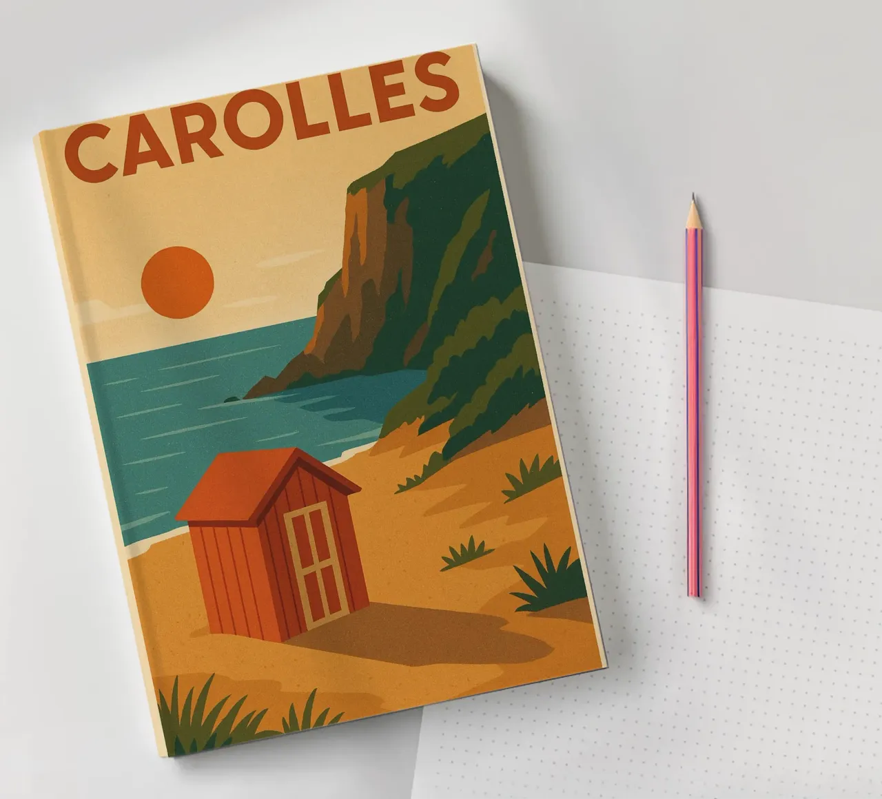 Carolles, the hidden gem of La Manche notebook by JETLAG | affiches voyage